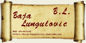Baja Lungulović vizit kartica